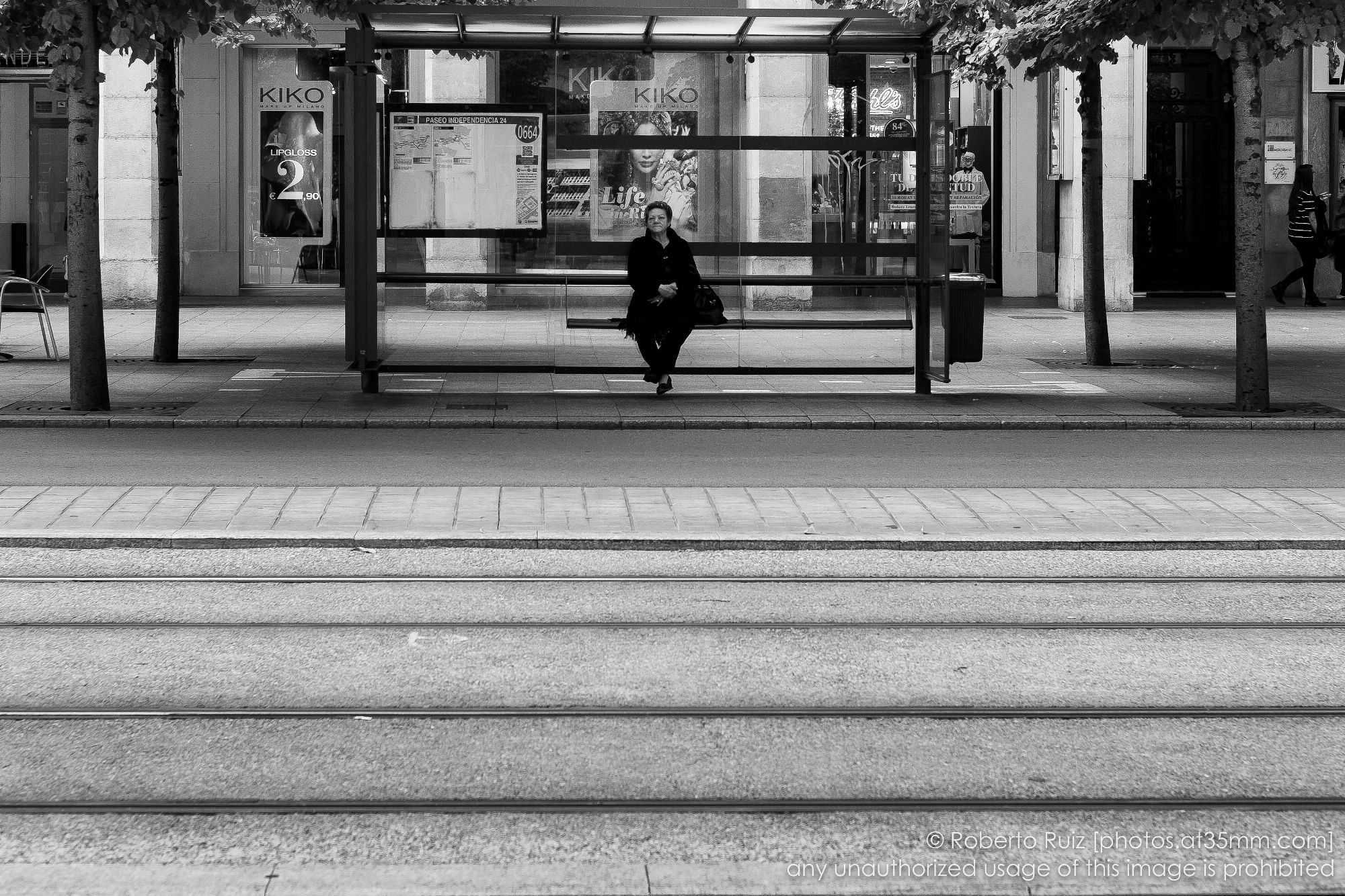 At the bus stop